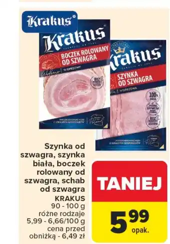 Carrefour Szynka Krakus oferta