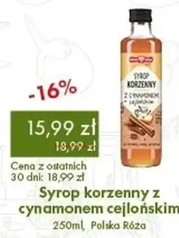 Organic Farma Zdrowia Syrop korzenny z cynamonem cejlońskim, Polska Róża oferta