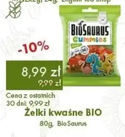 Organic Farma Zdrowia Żelki kwaśne BIO Bio Saurus oferta