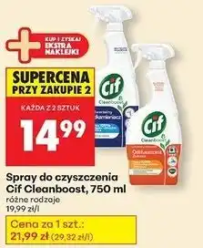 Biedronka Spray do czyszczenia Cif Cleanboost 750ml oferta