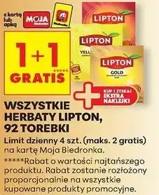 Biedronka Herbaty Lipton 92 torebki oferta