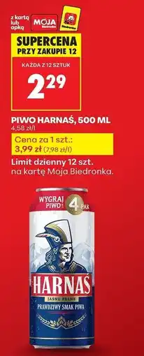 Biedronka Piwo Harnaś oferta