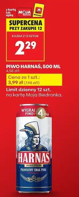 Biedronka Piwo Harnaś oferta