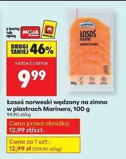 Biedronka Łosoś wędzony na zimno plastry Marinero oferta