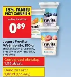 Biedronka Jogurt brzoskwiniowy Fruvita Wyśmienity oferta