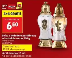 Biedronka Znicz z wkładem parafinowym oferta