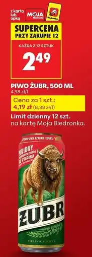 Biedronka Piwo Żubr oferta