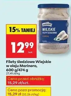 Biedronka Filety śledziowe z cebulką i olejem Marinero oferta