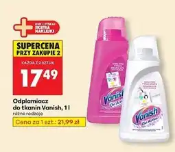 Biedronka Odplamiacz w płynie white Vanish Oxi Action oferta