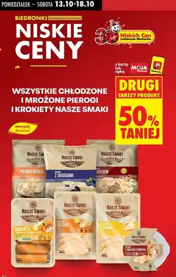 Biedronka Pierogi z serem Nasze Smaki oferta