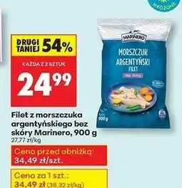 Biedronka Morszczuk argentyński filet bez skóry Marinero oferta
