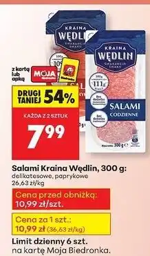 Biedronka Salami paprykowe Kraina Wędlin oferta