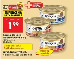 Biedronka Karma dla kota łosoś i kurczak w sosie Purina Gourmet Gold oferta