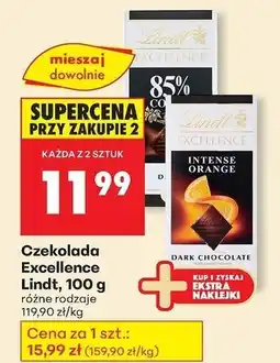 Biedronka Czekolada 85 % cocoa Lindt Excellence oferta
