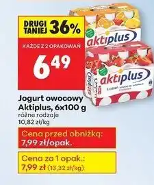 Biedronka Napój probiotyczny owoce egzotyczne Aktiplus oferta