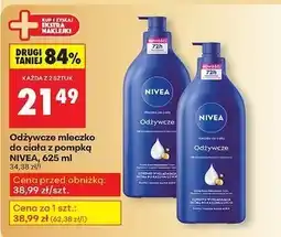 Biedronka Mleczko odżywcze skóra bardzo sucha z pompką Nivea oferta