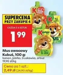 Biedronka Mus jabłko-arbuz-aronia Kubuś oferta