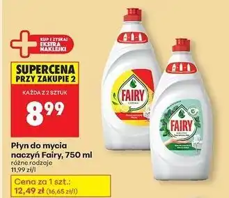 Biedronka Płyn do mycia naczyń teatree & mint Fairy Sensitive oferta
