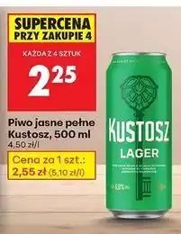 Biedronka Piwo Kustosz Lager oferta