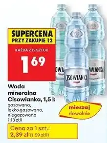 Biedronka Woda lekko gazowana Cisowianka oferta