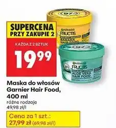 Biedronka Maska do włosów aloe vera Garnier Fructis Hair Food oferta