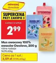 Biedronka Mus jabłko-banan Owolovo oferta