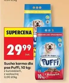 Biedronka Karma sucha dla psa z wołowiną Puffi oferta