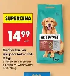 Biedronka Karma dla psa z wołowiną i drobiem Activ Pet oferta
