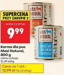 Biedronka Karma dla psa kaczka i wołowina z jabłkiem Maxi Natural oferta