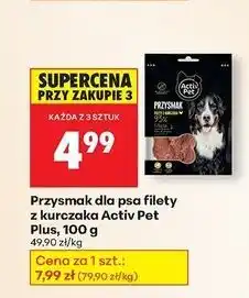 Biedronka Przysmak dla psa filety z kurczaka Activ Pet oferta
