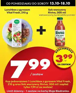 Biedronka Sok 100% pomidorowy z solą morską Riviva oferta