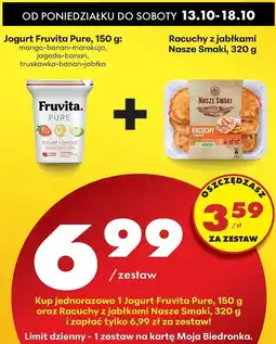 Biedronka Jogurt truskawka-banan-jabłko Fruvita Pure oferta