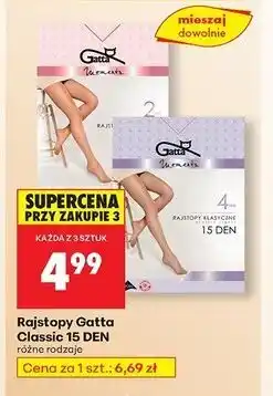 Biedronka Rajstopy classic 15 den rozm. 2 Gatta oferta