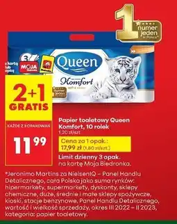 Biedronka Papier toaletowy komfort Queen oferta