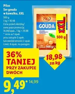 Lidl Ser gouda xxl Pilos oferta