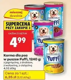 Biedronka Karma dla psa z cielęciną Puffi oferta