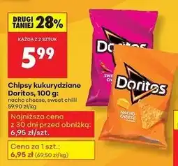 Biedronka Chipsy kukurydziane o smaku słodkiego chilli Doritos oferta