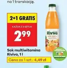 Biedronka Sok multiwitamina 100% Riviva oferta