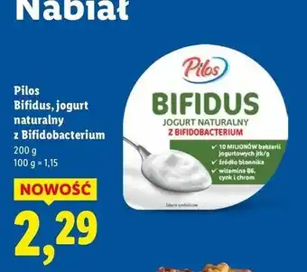 Lidl Jogurt naturalny bifidus Pilos oferta