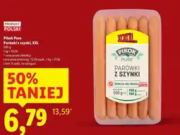 Lidl Parówki z szynki ekstra Pikok Pure oferta