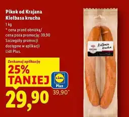 Lidl Kiełbasa krucha z jagnięciną Pikok Od Krajana oferta
