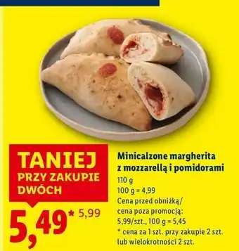 Lidl Minicalzone margherita i mozzarella z pomidorami oferta