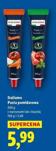 Lidl Pasta pomidorowa z warzywami Italiamo oferta