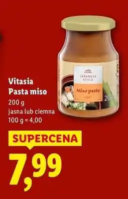 Lidl Pasta miso dark type Vitasia Japan oferta