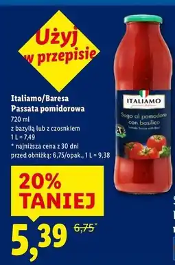 Lidl Passata pomidorowa Baresa oferta