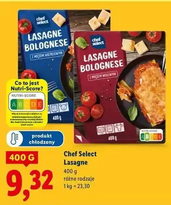 Lidl Lasagne bolognese z mięsem wieprzowym Chef Select oferta