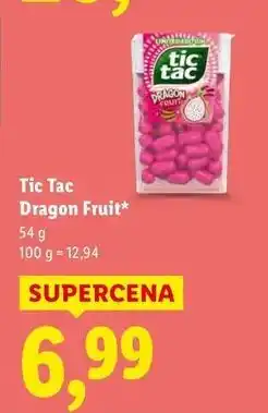 Lidl Cukierki dragon fruit Tic Tac oferta