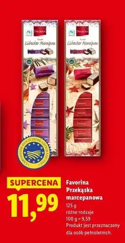 Lidl Chlebek marcepanowy z rodzynkami w czekoladzie mlecznej Favorina oferta