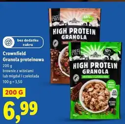 Lidl Granola proteinowa migdał i czekolada Crownfield oferta