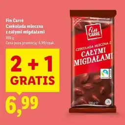Lidl Czekolada mleczna z całymi migdałami Fin Carre oferta
